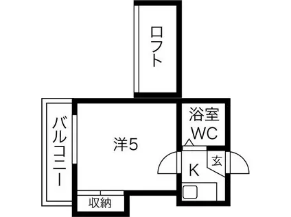 アルカディア北一色(ワンルーム/2階)の間取り写真