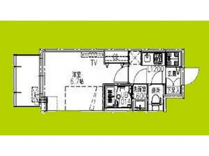 S-RESIDENCE都島LUX(1K/6階)の間取り写真