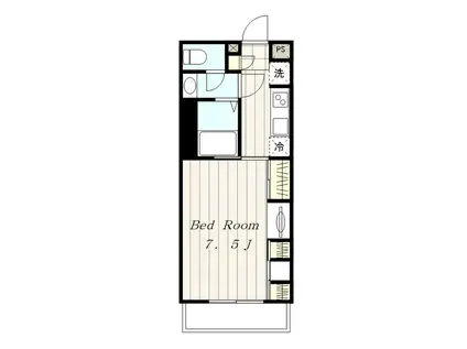 リブリ・厚木南(1K/3階)の間取り写真