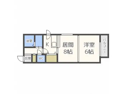 エクセレント本郷(1LDK/1階)の間取り写真