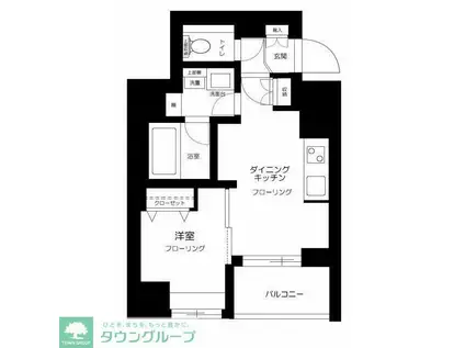 アイル押上ノルド(1DK/9階)の間取り写真