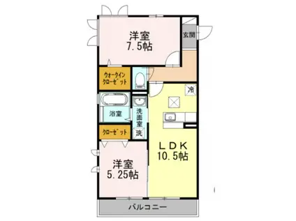 パークサイドレジデンス湘南(1LDK/1階)の間取り写真