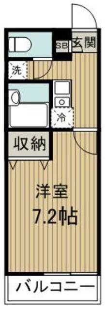 アムール日進(1K/1階)の間取り写真