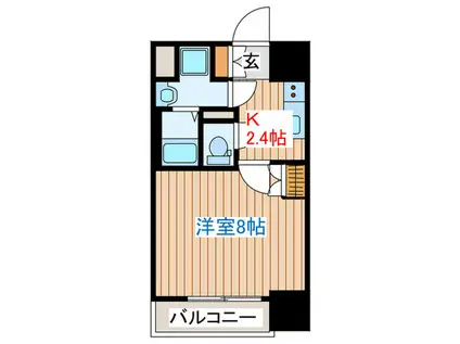 アルク二日町(1K/9階)の間取り写真