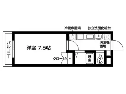 プログレッソ塩釜(1K/2階)の間取り写真