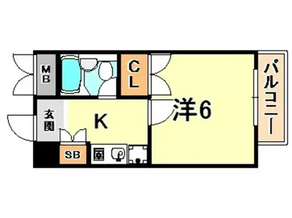 ル・シェルンパートII(1K/3階)の間取り写真