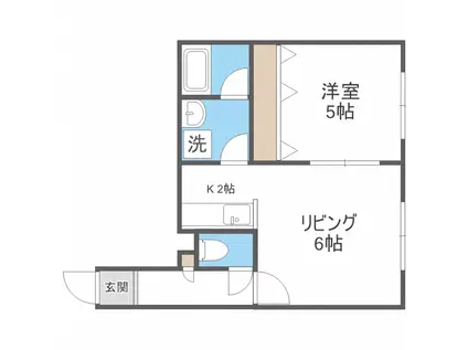 ステージノア北円山(1LDK/4階)の間取り写真