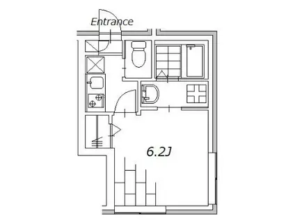 ルヴェール上荻(1K/2階)の間取り写真