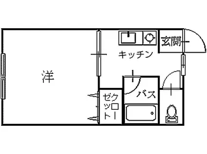 キャッスルクイーンY(1K/2階)の間取り写真