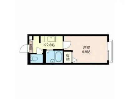 ROOF ST(1K/1階)の間取り写真