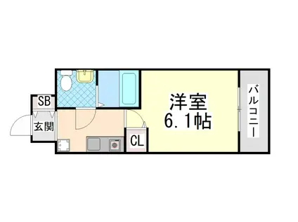 アクロス神戸住吉ステーションフロント(1K/4階)の間取り写真