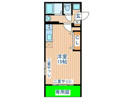 サンホープ・7(ワンルーム/1階)の間取り写真