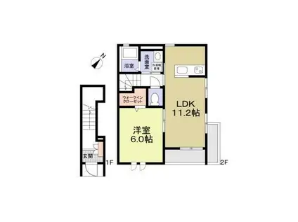 パークテラス八潮(1LDK/2階)の間取り写真