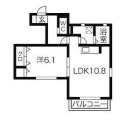 フォレストメゾン天白渓(1LDK/1階)の間取り写真