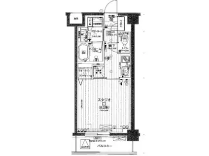デュオステージ鷺ノ宮(1K/2階)の間取り写真