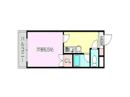 ニューライフ栄(1K/2階)の間取り写真