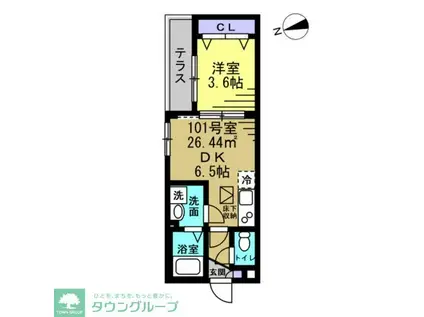 VILLAGE LUMINOUS(1DK/2階)の間取り写真