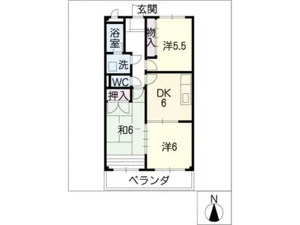 グレースT&S(3DK/2階)の間取り写真