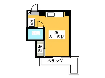 ウッドハイム清和(ワンルーム/4階)の間取り写真