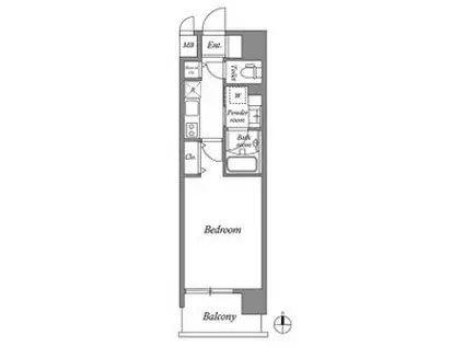 レジデンシア尾頭橋駅前(1K/4階)の間取り写真