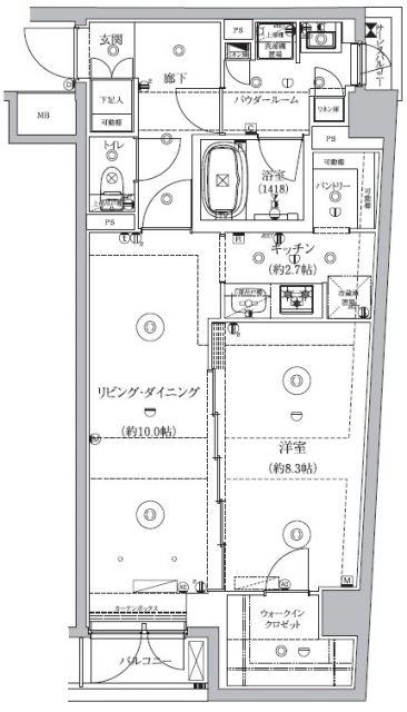 GENOVIA北池袋SKYGARDEN(1LDK/5階)の間取り写真