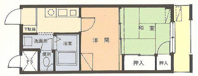 アルシェ浜松(2K/5階)の間取り写真