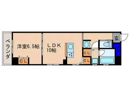 アマデウス萬壽寺葛野大路(1LDK/3階)の間取り写真