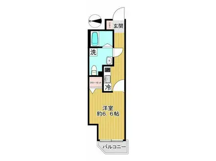 ジェノヴィア田端グリーンヴェール(1K/3階)の間取り写真