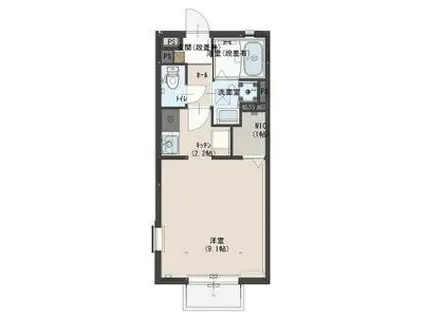 FOREST E(1K/2階)の間取り写真