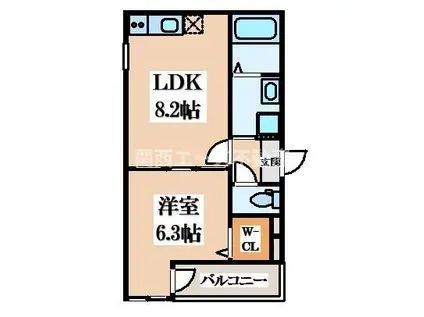 フジパレス瓜生堂III番館(1LDK/1階)の間取り写真
