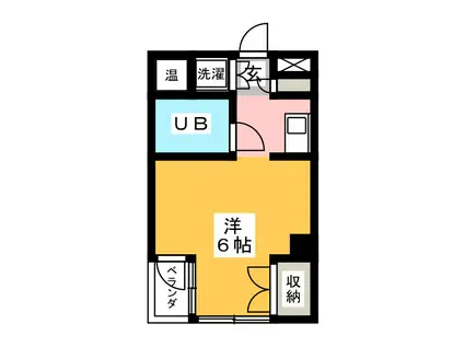 ヴィラみすず(1K/4階)の間取り写真