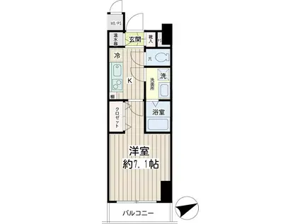 アイボリーコート(1K/3階)の間取り写真