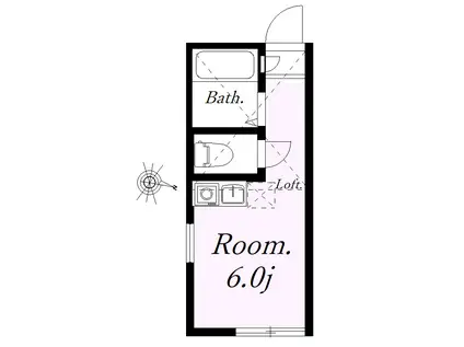 ユナイト本牧イワン・パブロフ(ワンルーム/1階)の間取り写真