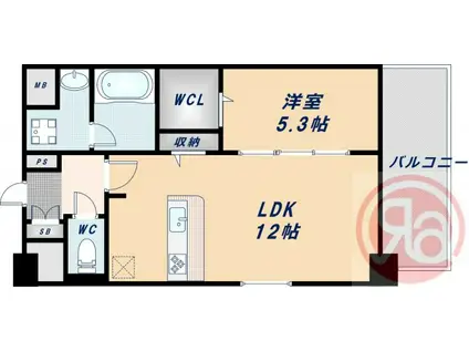 GRAND ECLAT グランエクラ(1LDK/10階)の間取り写真