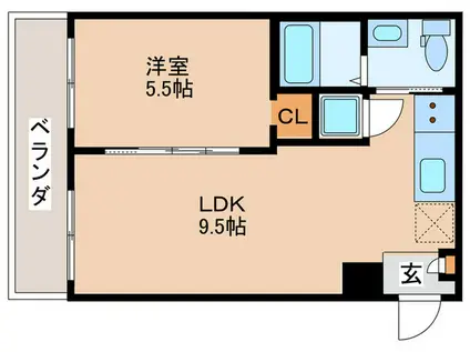 メゾン蓮沼(1LDK/3階)の間取り写真