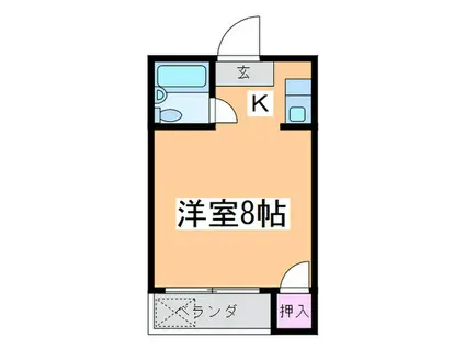 セヴィア城東(1K/3階)の間取り写真