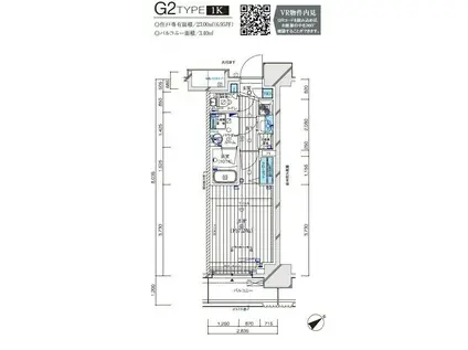 メインステージ鶴見III(1K/2階)の間取り写真
