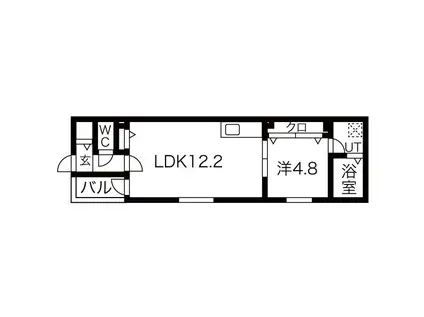 LIEN KUROKAWA(1LDK/3階)の間取り写真