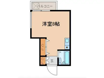 IRO佐世保(ワンルーム/3階)の間取り写真