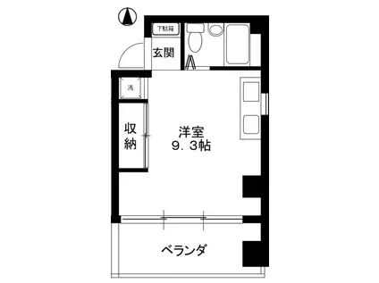 らぷと松が谷(ワンルーム/5階)の間取り写真