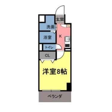 S PLACE BLD(1K/9階)の間取り写真