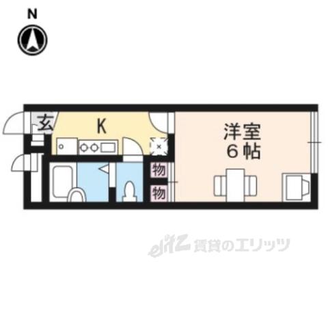 レオパレスチャスティティ(1K/1階)の間取り写真