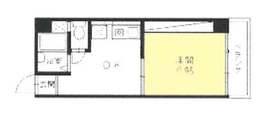 コアパレス安西(1DK/2階)の間取り写真