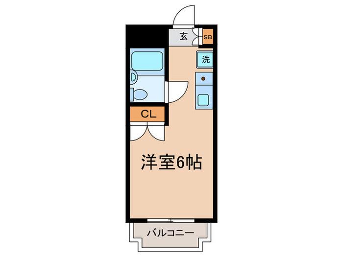 ハイムピア21(ワンルーム/1階)の間取り写真