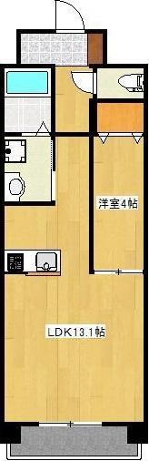 クロノス32小沢町(1LDK/6階)の間取り写真