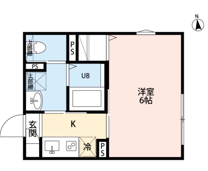 ROBOT HOME 竹ノ塚(1K/1階)の間取り写真
