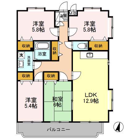 パストラルピア(4LDK/2階)の間取り写真