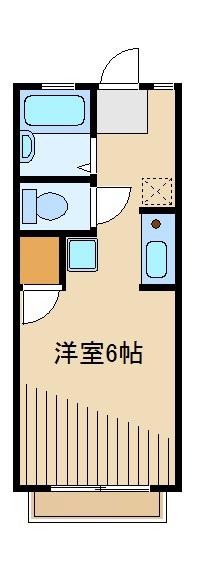 ジュネスK(ワンルーム/2階)の間取り写真