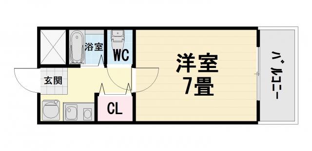 TSサンライズ(1K/3階)の間取り写真