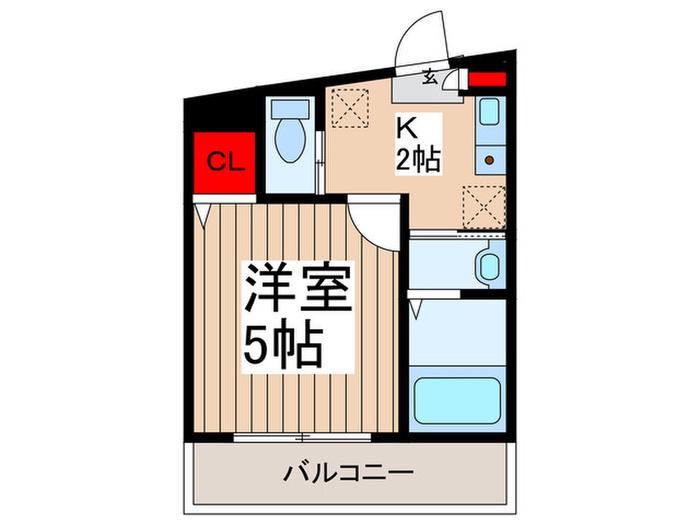 MELDIA桜区田島3丁目NO.2(1K/1階)の間取り写真